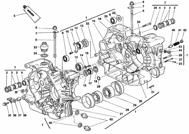 Tutte le parti per il Carter del Ducati Monster 900 Cromo 1998